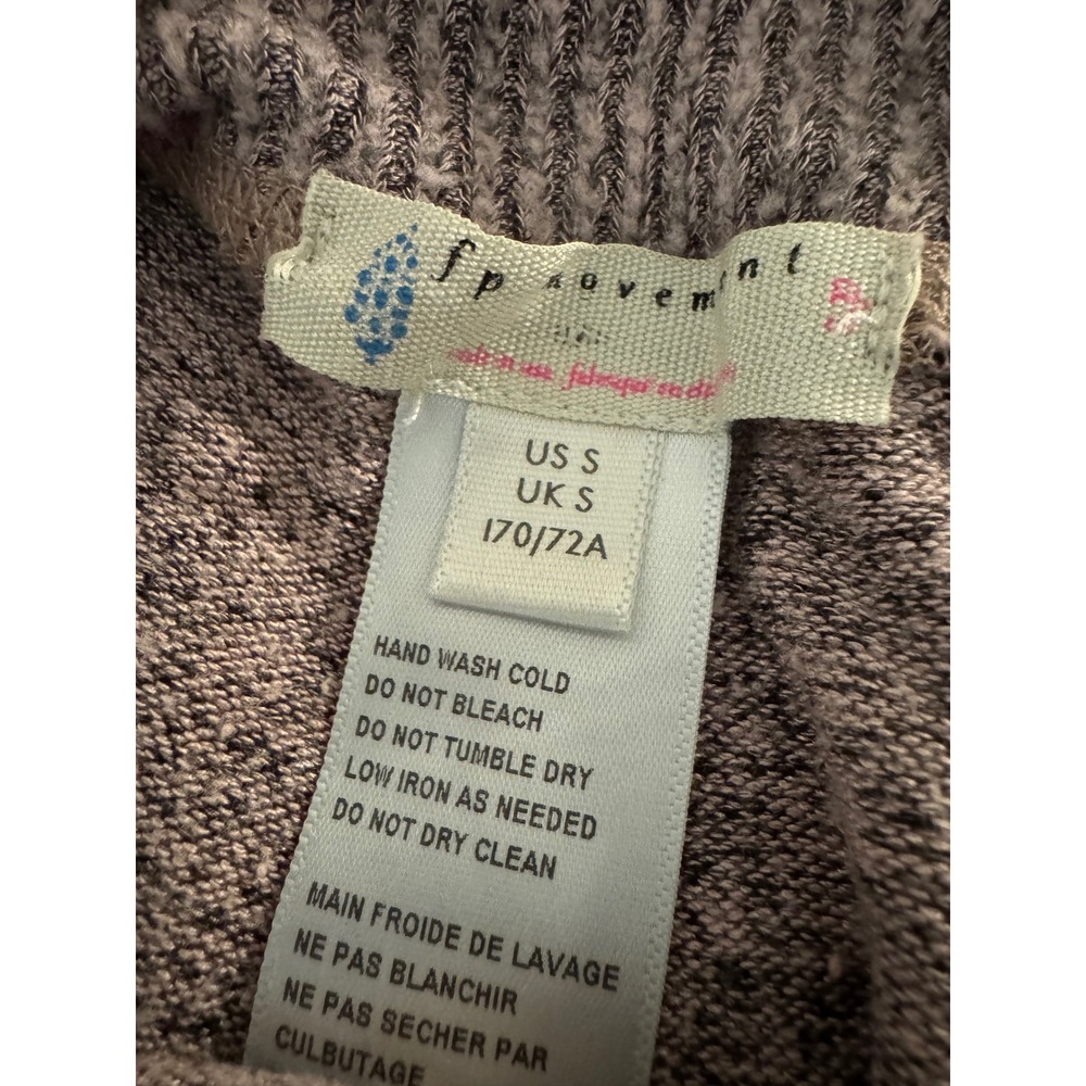 FP Movement Free People Mauve Heather Ribbed Knit Joggers Sweatpants Small - Picture 2 of 5
